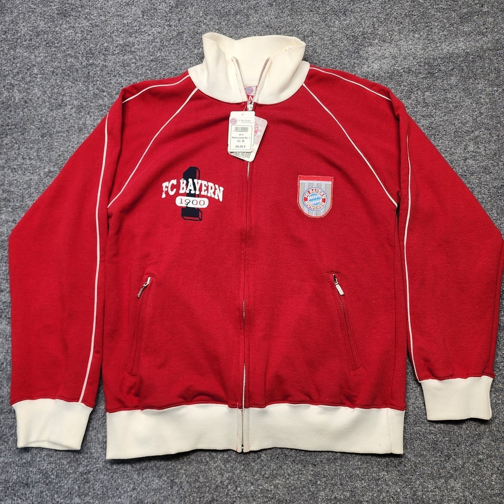 FC Bayern Munich Originals Full-Zip Track Jacket Top Red Size Men's Medium NWT